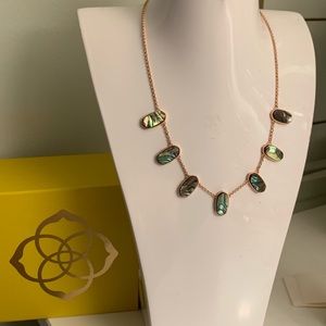 SOLD Kendra Scott Meadow necklace rose gold/abalone